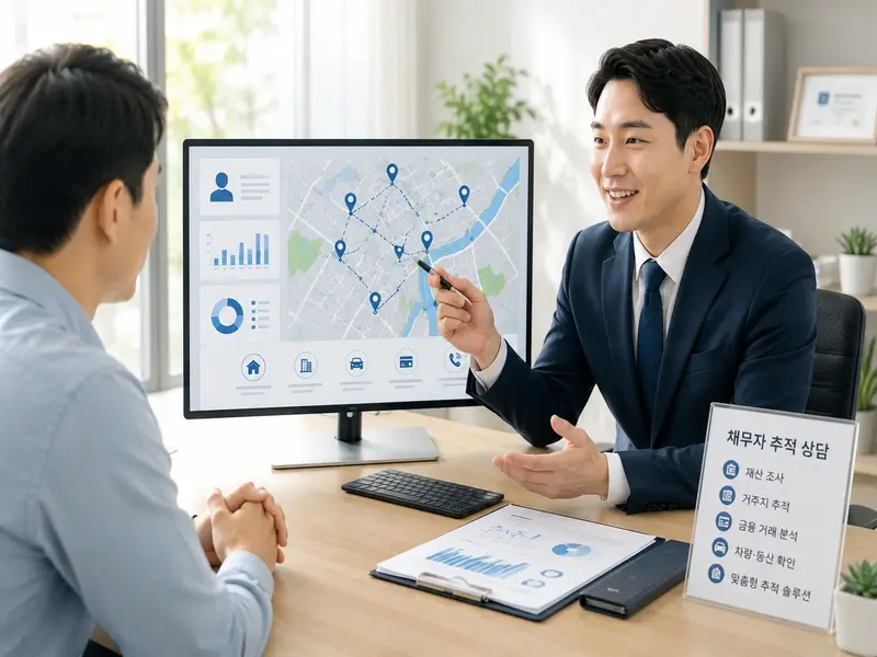 굿탐정 채무자 추적 상담 장면