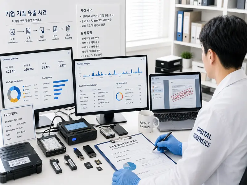 기업 기밀 유출 디지털 포렌식 조사 사례