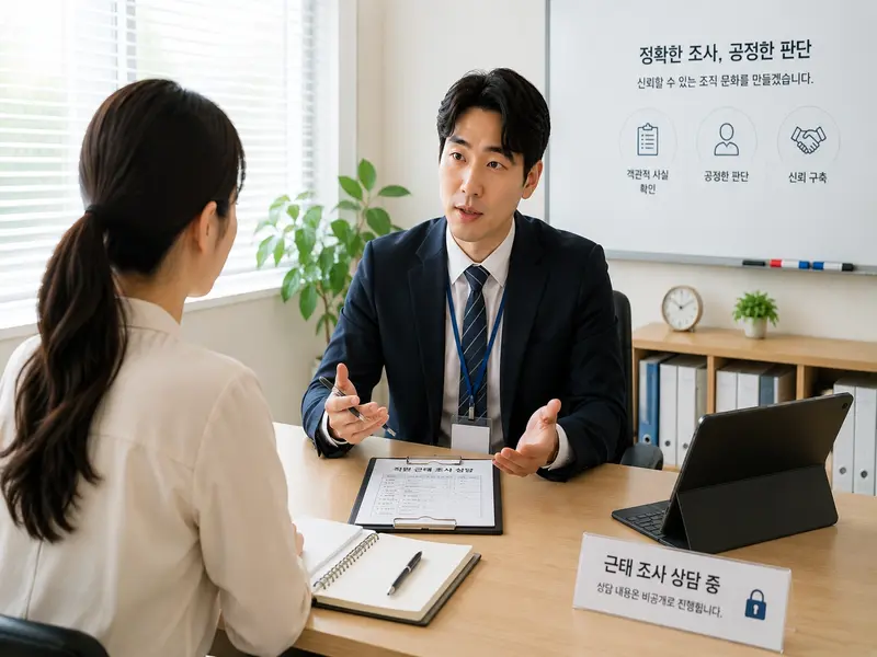 굿탐정 직원 근태 조사 상담 장면