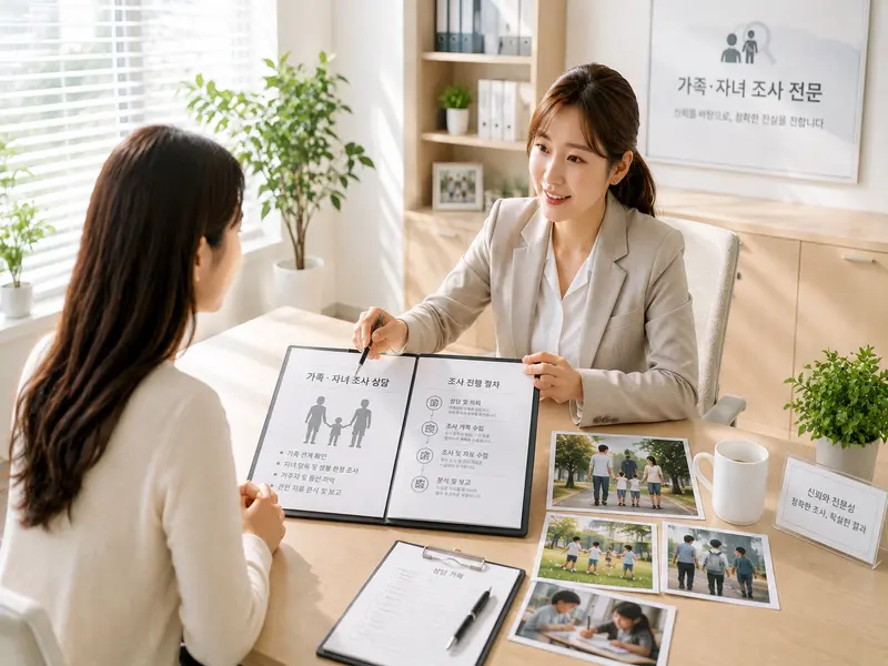 굿탐정 가족·자녀 조사 상담 장면