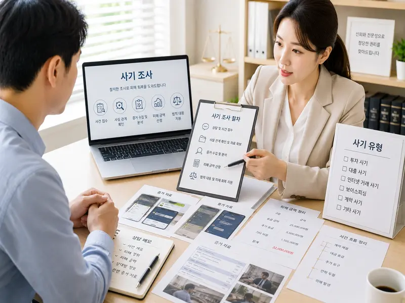 굿탐정 사기 조사 상담 장면
